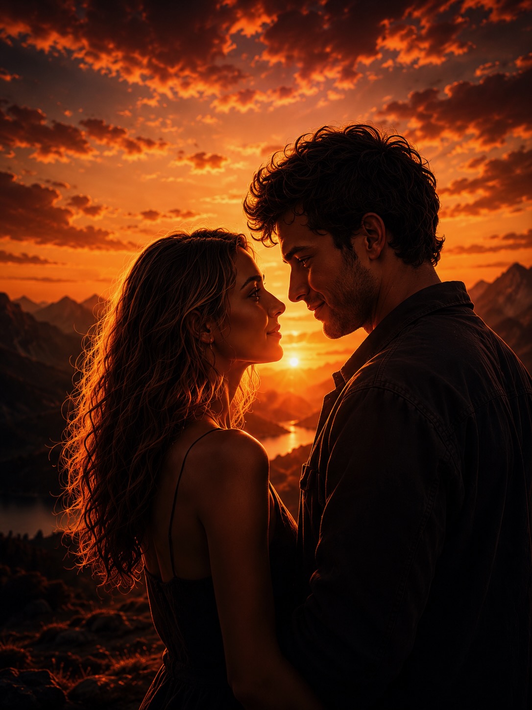 Sunlit Mountain portrait
